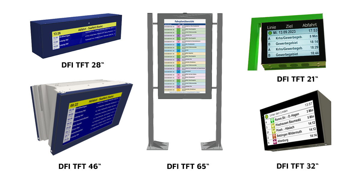 Unsere Lösungen für dynamische Fahrgastinformation